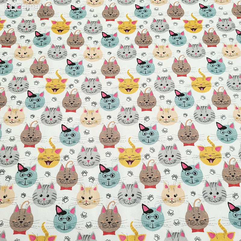 Gyerek pamut szatén CATS digitális nyomtatás
