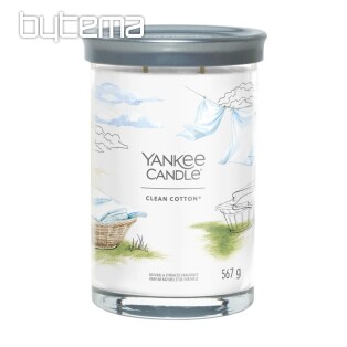 gyertya YANKEE CANDLE illat CLEAN COTTON TUMBER LARGE 2 WICKS