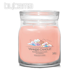 gyertya YANKEE CANDLE illat WATERCOLOR SKIES GLASS MEDIUM 2 kanóc