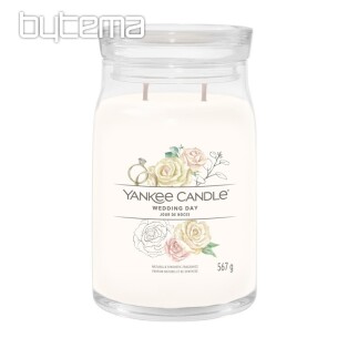 gyertya YANKEE CANDLE illat ESKÜVŐ NAPPALI ÜVEG LARGE 2 kanóc