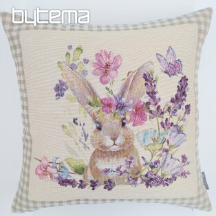 Gobelin párnahuzat BUNNY IN A FRAME bézs csekk