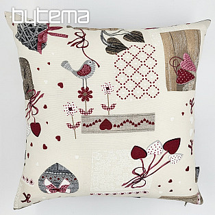 Dekoratív párnahuzat TM PATCHWORK bordó