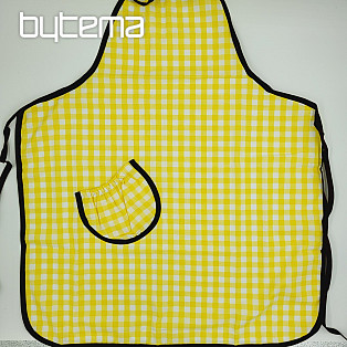 Kötény vállpántos YELLOW CHECK
