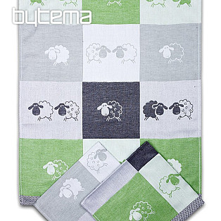 Konyha törölközők SHEEP KOSTKA GREEN 3 db