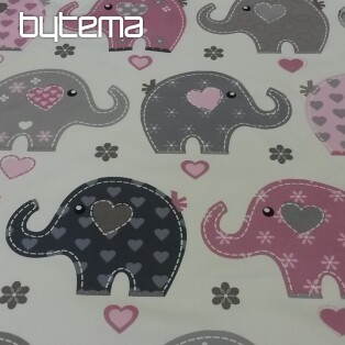 Gyerek dekoratív szövet ELEPHANTS II