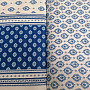 Pamutszövet FOLK BLUE LEAVES
