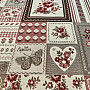 Abrosz és kendő TOSCANA VALERY PATCHWORK bordó