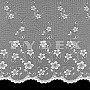 Jacquard függöny A3466 VIRÁGOS VIRÁGOK fehér
