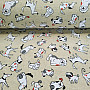 Dekoratív szövet DOGS SMILE