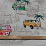 Dekoratív szövet FLORIDA SURF LIFE digitális