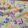 Dekoratív szövet CATS MULTICOLOR
