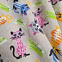 Dekoratív szövet CATS MULTICOLOR