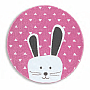 Gyerek kerek szőnyeg PASTEL Bunny rózsaszín