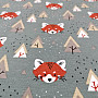Pamut kötöttáru FOX khaki