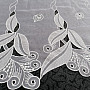 Függöny ólomüveghez - voile hímző levelekkel 1696