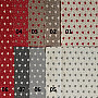 Pamutszövet MINI HEART 05 krém, szürke szív