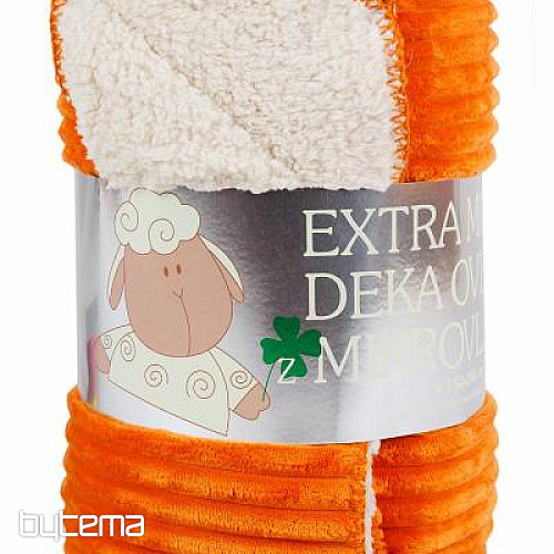 mikroszálas takaró EXTRA SOFT SHEEP kordbársony - rozsdás
