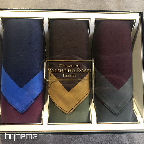 Férfi textil zsebkendő - 3 db-os készlet dobozban - Sötét