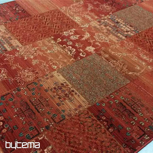 Luxus gyapjúszőnyegek ROYAL PATCHWORK piros