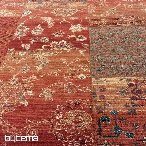 Luxus gyapjúszőnyegek ROYAL PATCHWORK piros