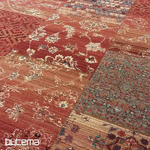 Luxus gyapjúszőnyegek ROYAL PATCHWORK piros
