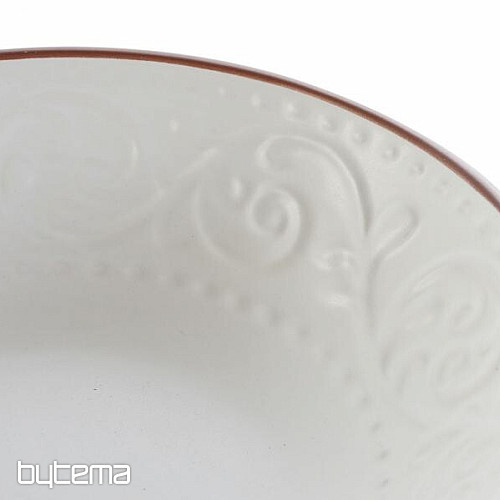 Tányér mély WHITE RELIEF 20,5x5cm fehér