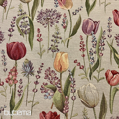 Gobelin terítő, sál Tavaszi-tulipánok