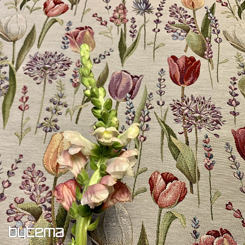 Gobelin terítő, sál Tavaszi-tulipánok