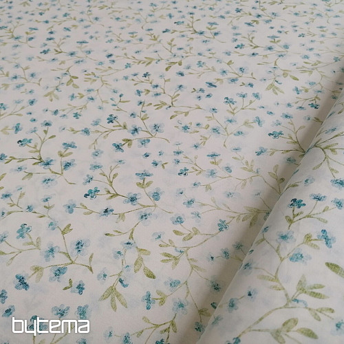 Mini sakura kék pamut szövet