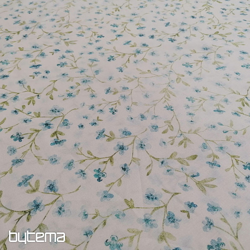 Mini sakura kék pamut szövet