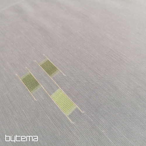 Voile függöny 12106/180/04 zöld mintás