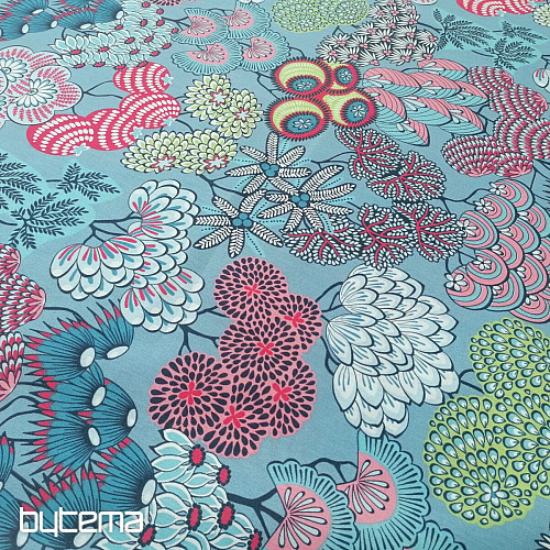 Pamutszövet FUSAIN BLUE