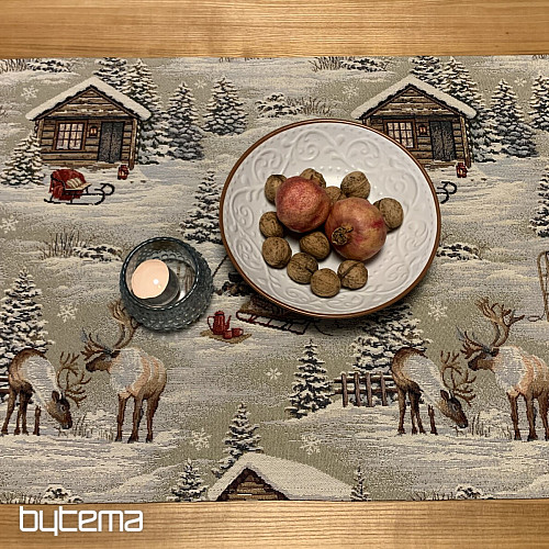 Gobelin terítő, sál TÉLI TÁJ MINDEN