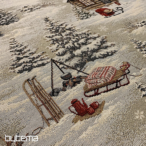 Gobelin terítő, sál TÉLI TÁJ MINDEN