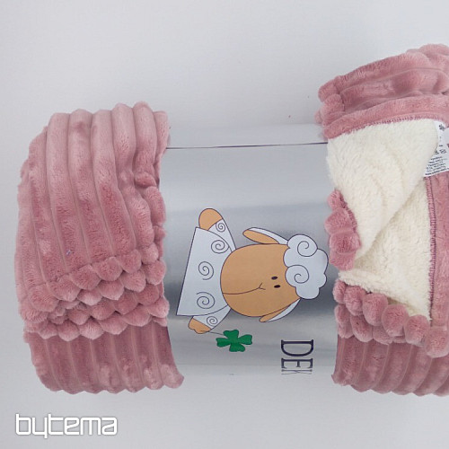 Takaró EXTRA puha bárány - kordbársony STAR PINK