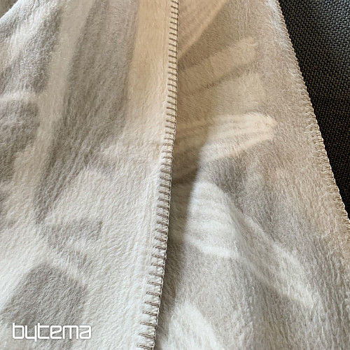 Pamut takaró BAMBOO bézs levelek 2218/80