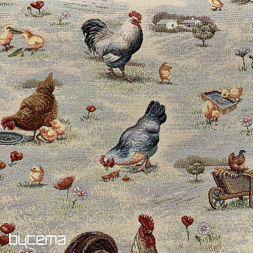 BACKYARD HEN gobelinszövet