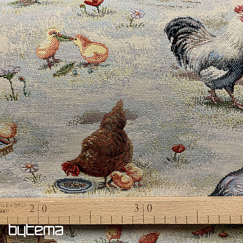 BACKYARD HEN gobelinszövet