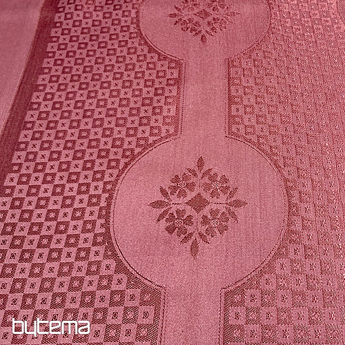 Asztalterítő DAMASZK terrakotta 120x140