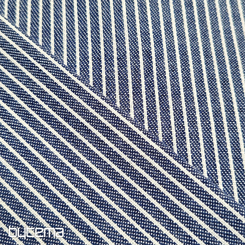 Dekoráció. szövet NAVY BLUE STRIPE