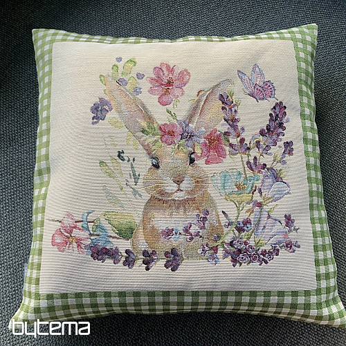 Gobelin párnahuzat NYUSZ KERETBEN zöld pipa