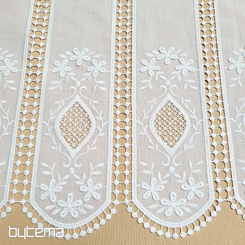 Luxus hímzett ólomüveg függöny IVORY