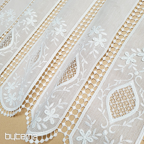Luxus hímzett ólomüveg függöny IVORY