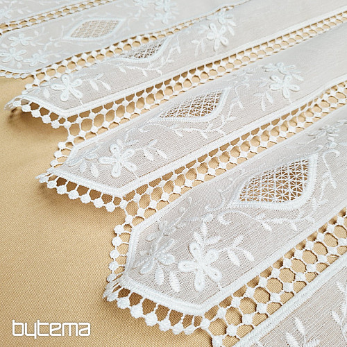 Luxus hímzett ólomüveg függöny IVORY