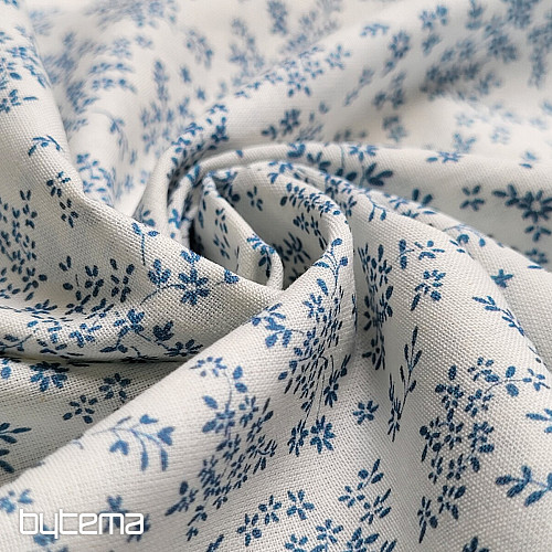 Pamutszövet PANICULATA BLUE SMALL