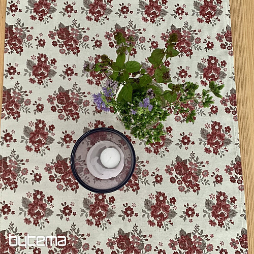 Abrosz és kendő TOSCANA VALERY FLOWER BORDO
