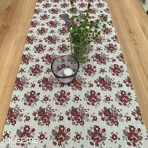 Abrosz és kendő TOSCANA VALERY FLOWER BORDO