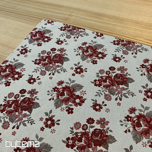 Abrosz és kendő TOSCANA VALERY FLOWER BORDO