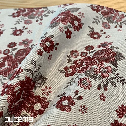 Abrosz és kendő TOSCANA VALERY FLOWER BORDO