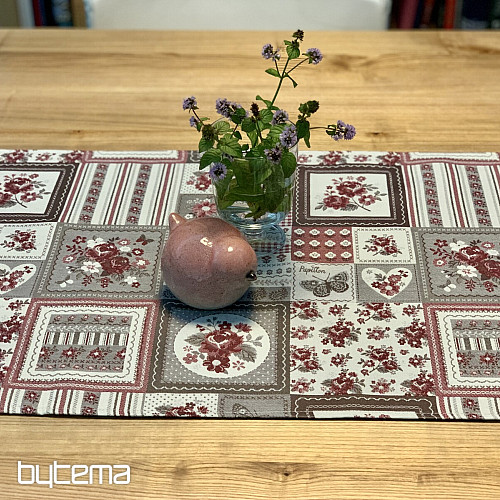 Abrosz és kendő TOSCANA VALERY PATCHWORK bordó